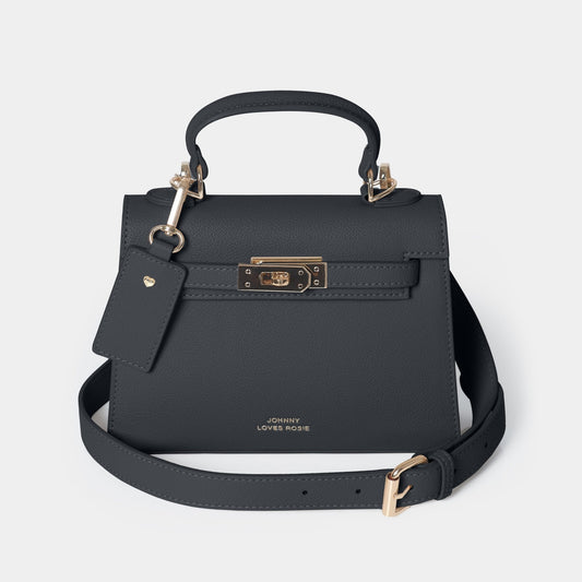 Willow Top Handle Tote Bag Black