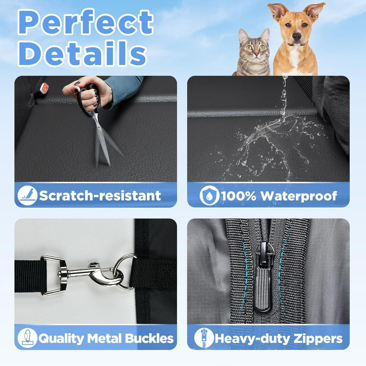Hard Bottom Dog Car Seat Cover