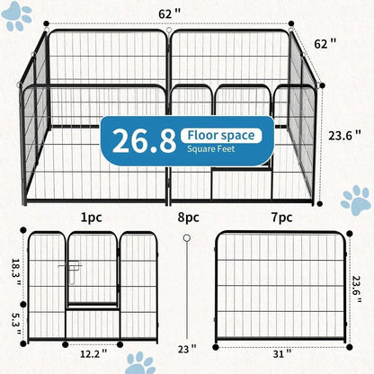 8-Panel Dog Playpen