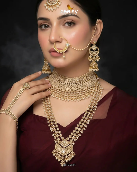 Gilded Scepter Crystal Bridal Set