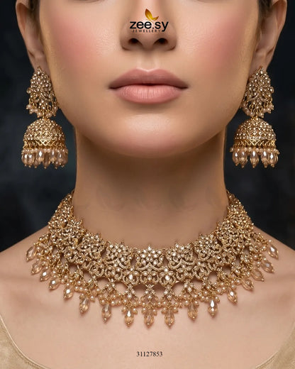 Nectarine Bloom Gems Bridal Set