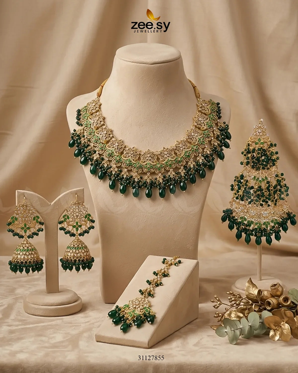 Nectarine Bloom Gems Bridal Set