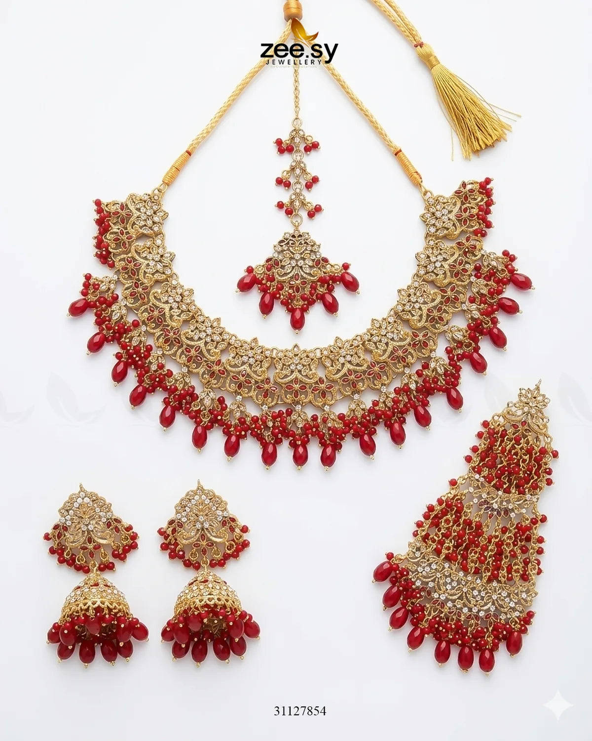 Nectarine Bloom Gems Bridal Set