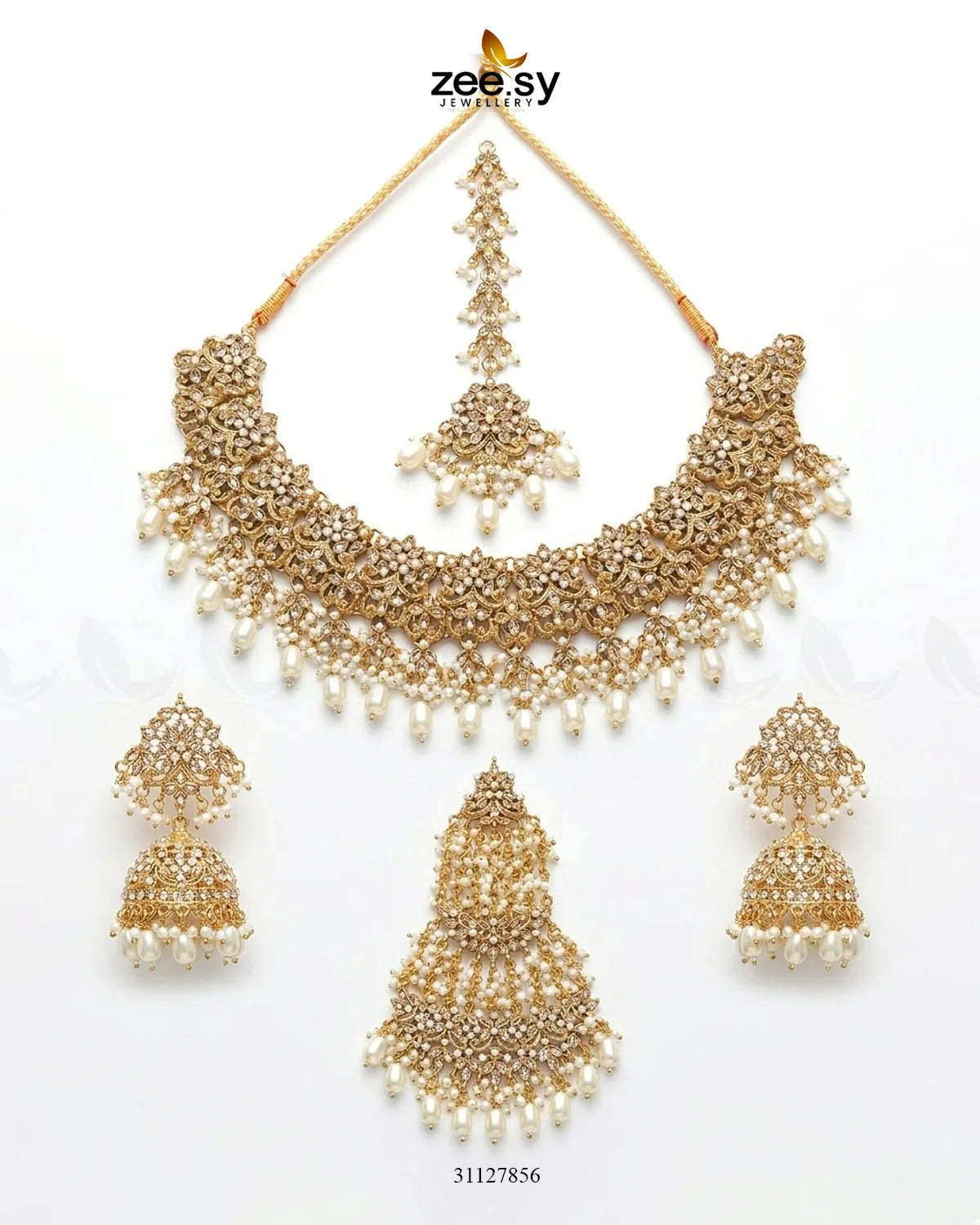 Nectarine Bloom Gems Bridal Set