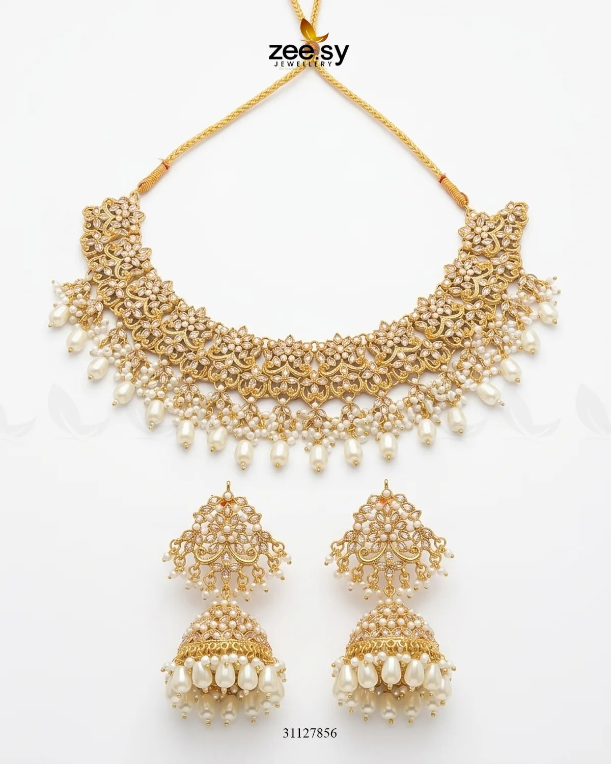 Nectarine Bloom Gems Bridal Set