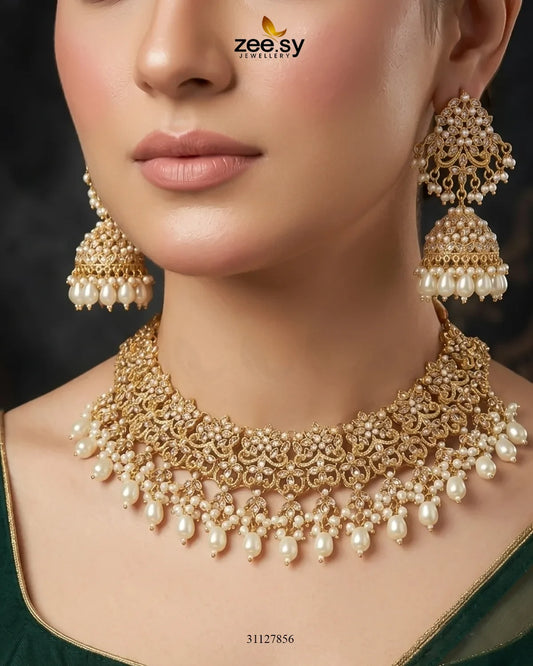 Nectarine Bloom Gems Bridal Set