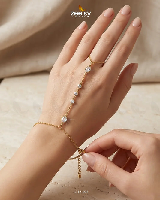 Signature Solitaire Finger Loop Bracelet